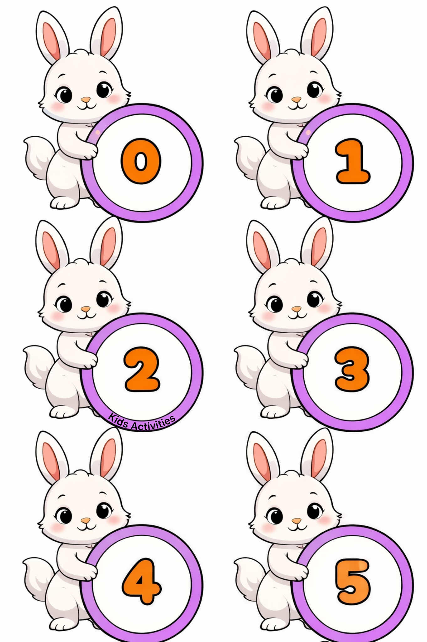 Easter themed number decorations