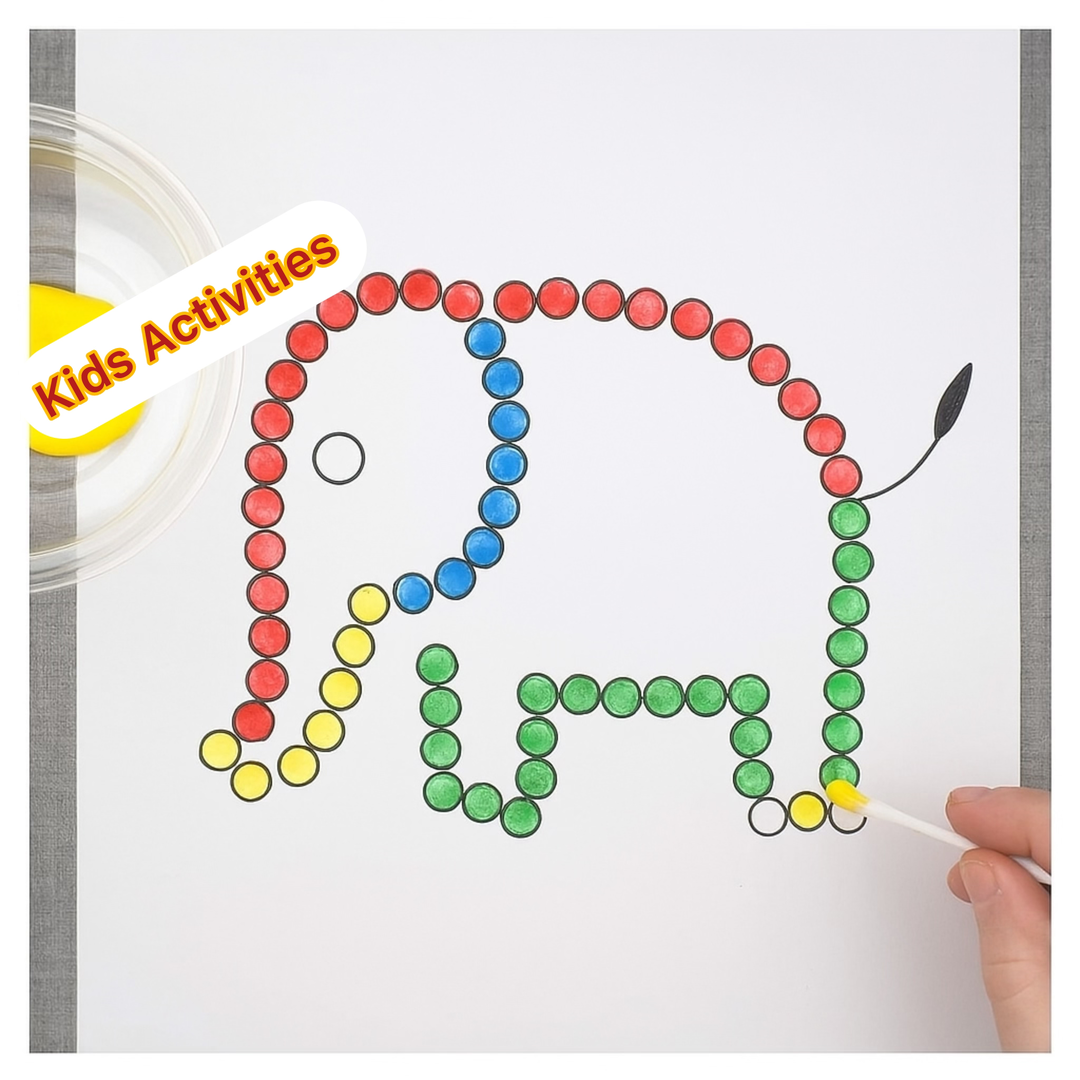 Q-tip dot painting