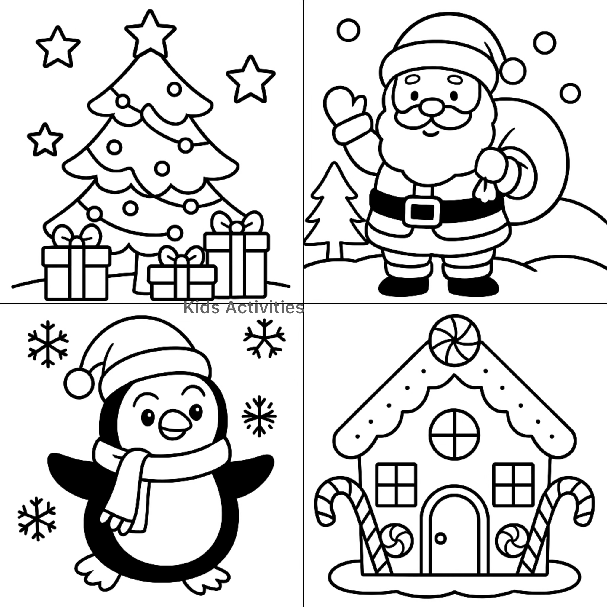 Christmas Themed Coloring Pages